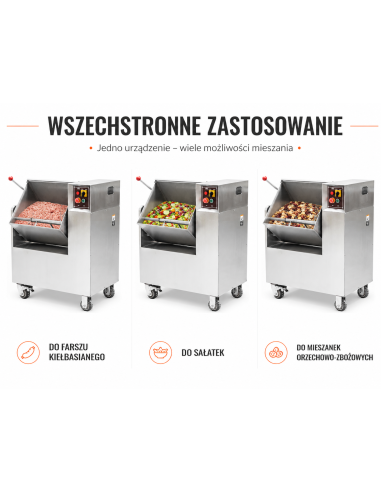 Mieszałka elektryczna 50L 400V przemysłowa do farszu mięsa kiełbas