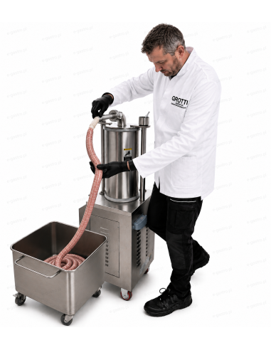 Nadziewarka hydrauliczna 25L 400V przemysłowa, nierdzewna do kiełbas, parówek, kabanosów