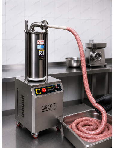 Nadziewarka hydrauliczna 25L 400V przemysłowa, nierdzewna do kiełbas, parówek, kabanosów