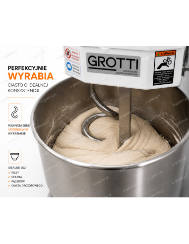 Mikser spiralny 30L 230V do ciasta ciężkiego na pizzę, chleb, pierogi, przemysłowy ciężki